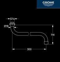 MEDIDAS CAÑO TUBULAR GIRATORIO ATLANTA GROHE